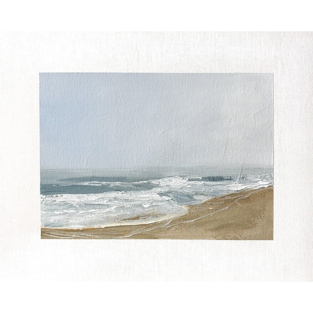 8x10 Original Oil Landscape Painting Quiet Seascape Impressionist Coastal Signed